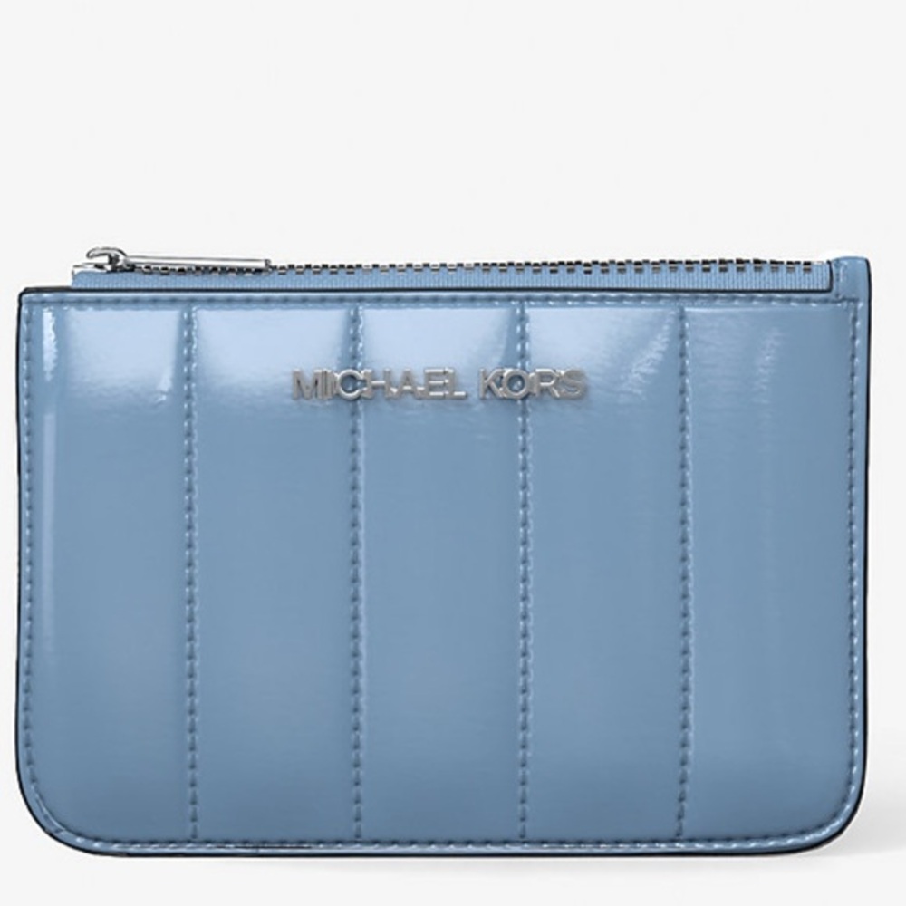 Michael Kors Light Blue jet set travel coin purse